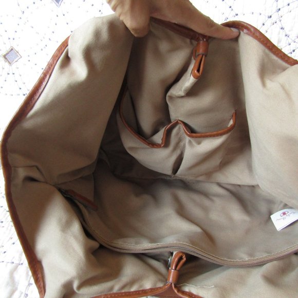 EUC Lucky Brand Large Embroidered Canvas Tote - Picture 7 of 14